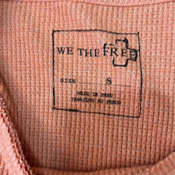 Free People We the Free Thermal waffle Knit Swing top szS - Picture 9 of 11